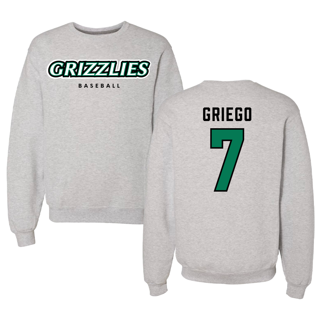 Adams State University Baseball Gray Grizzlies Crewneck - #7 Markus Griego