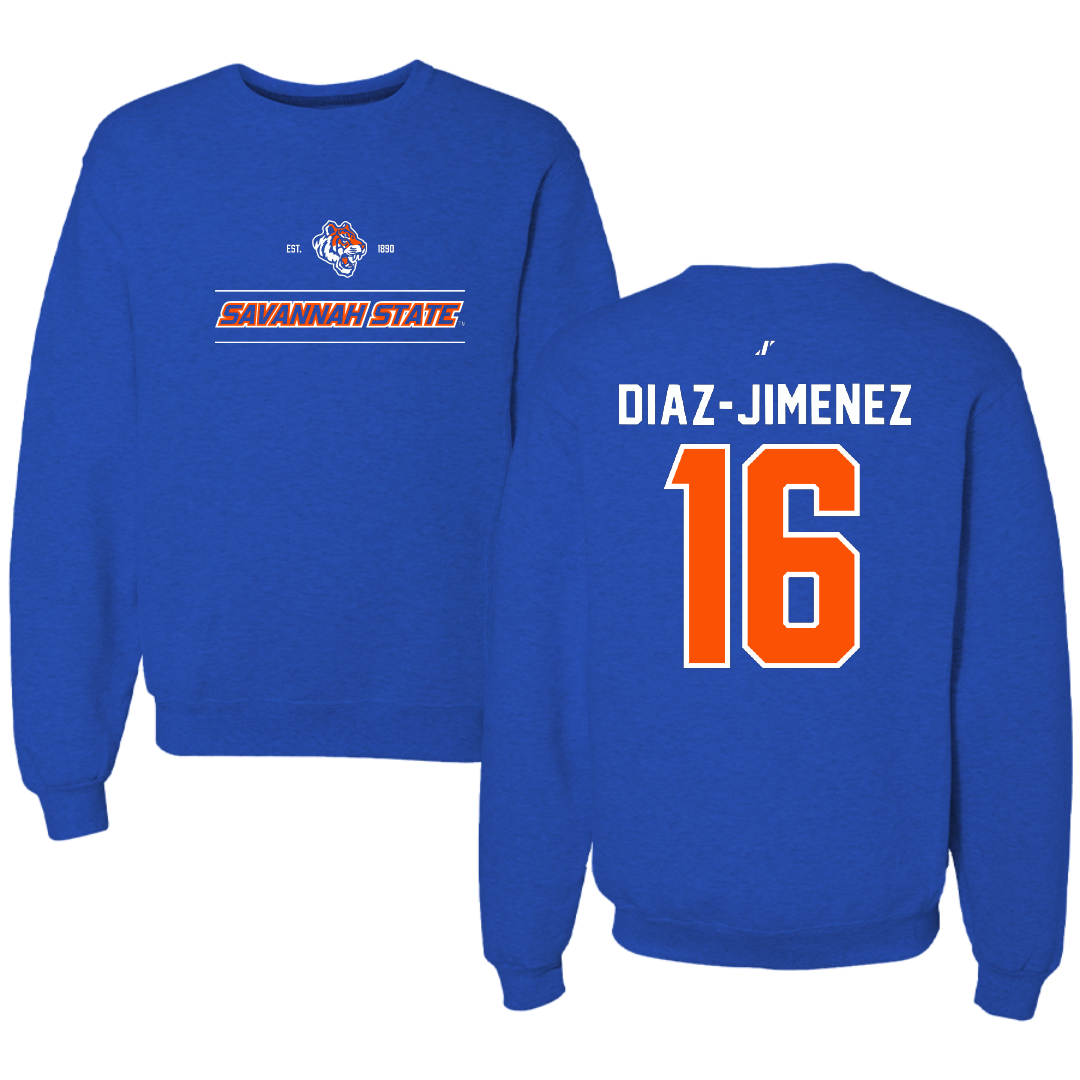 Savannah State University Softball Blue General Crewneck - #16 Ariadna Diaz-Jimenez