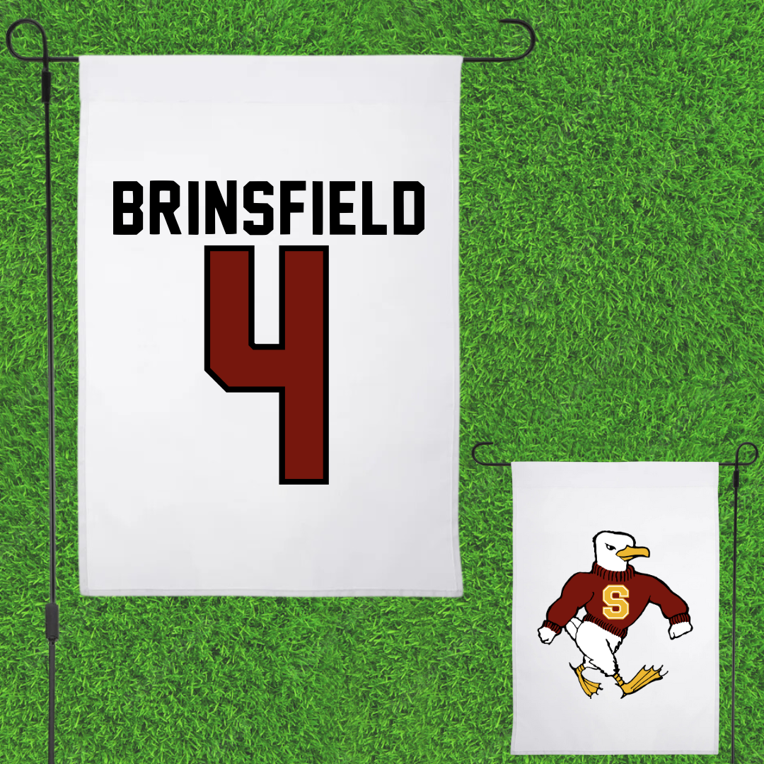 Salisbury University Baseball White Garden Flag - #4 Aidan Brinsfield