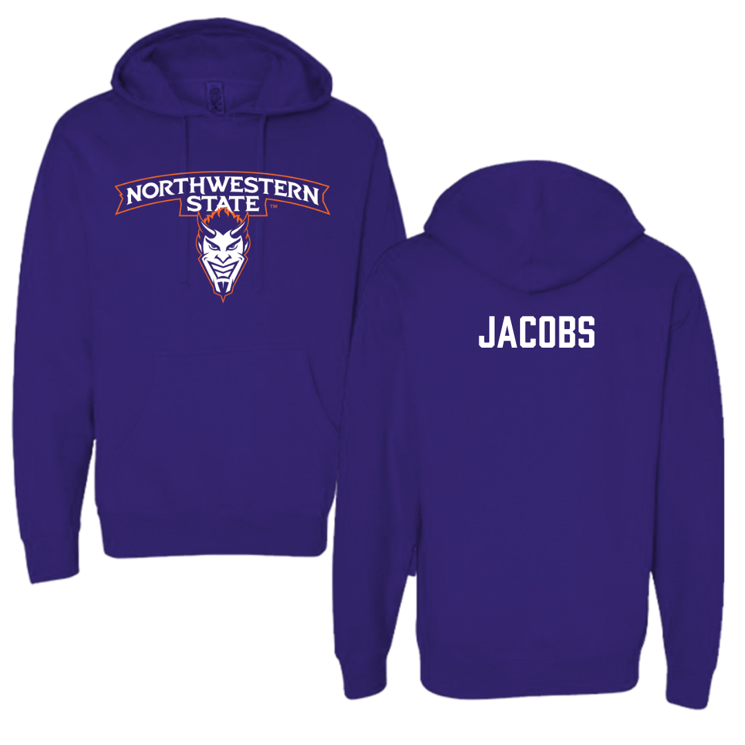 Northwestern State University TF and XC Purple Hoodie - Cyrus Jacobs