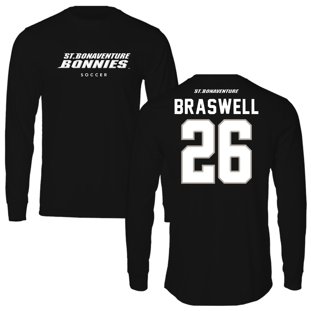St. Bonaventure University Soccer Black Long Sleeve - #26 Avery Braswell