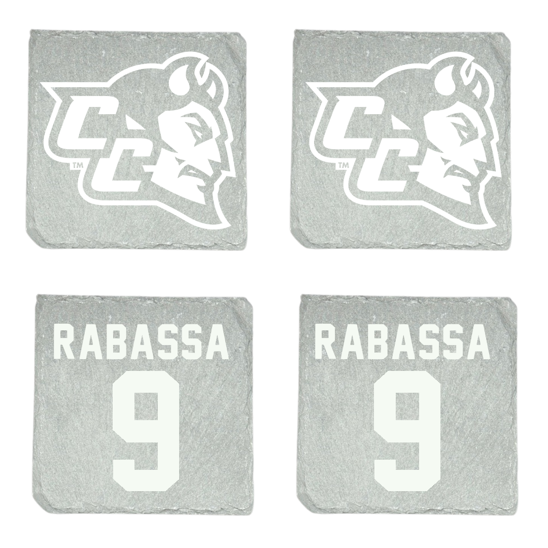 Central Connecticut State University Soccer Stone Coaster (4 Pack)  - #9 Arnau Rabassa