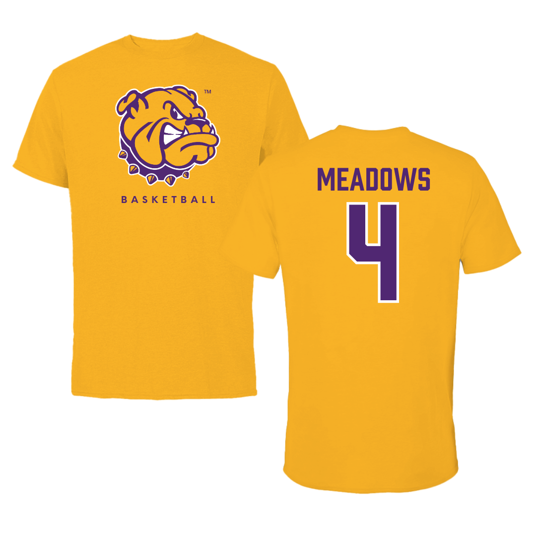 Western Illinois University Basketball Gold Performance Tee - #4 Allie Meadows