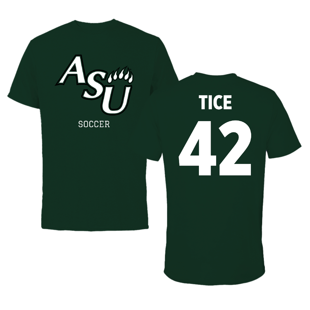 Adams State University Soccer Forest Green Performance Tee - #42 Sophia Tice