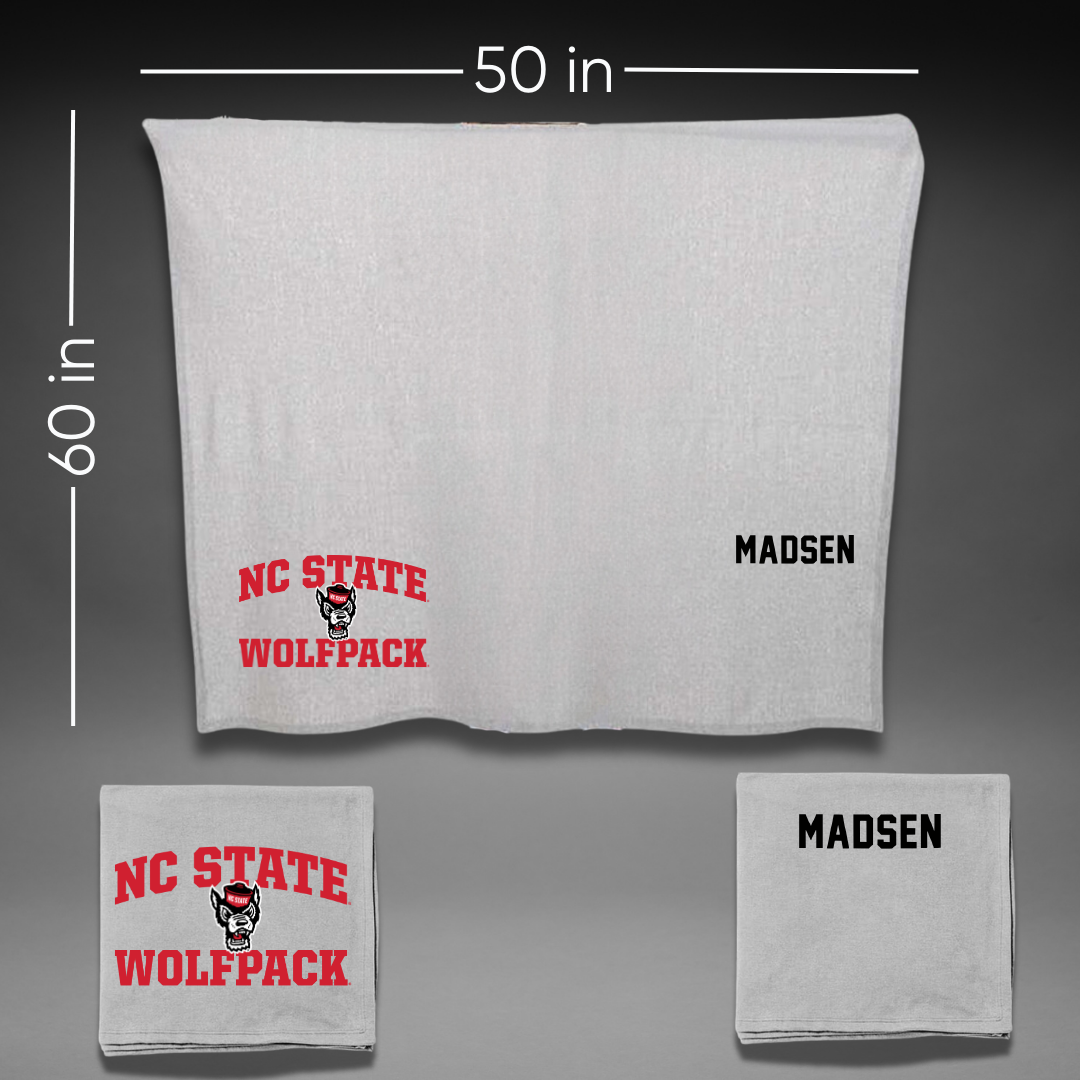 North Carolina State University Golf Gray Blanket - Marie Madsen