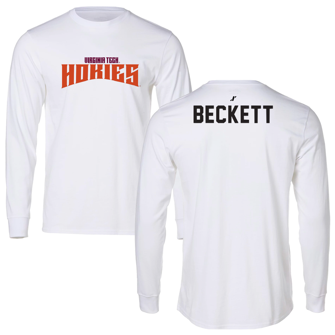 Virginia Tech Cheer White Classic Performance Long Sleeve - Alyssa Beckett