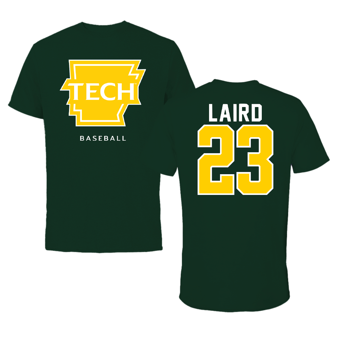 Arkansas Tech University Baseball Forest Green Tee - #23 Brady Laird