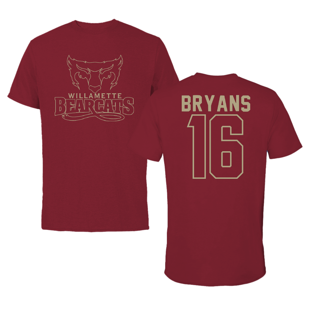 Willamette University Soccer Cardinal Tee - #16 Emma Bryans