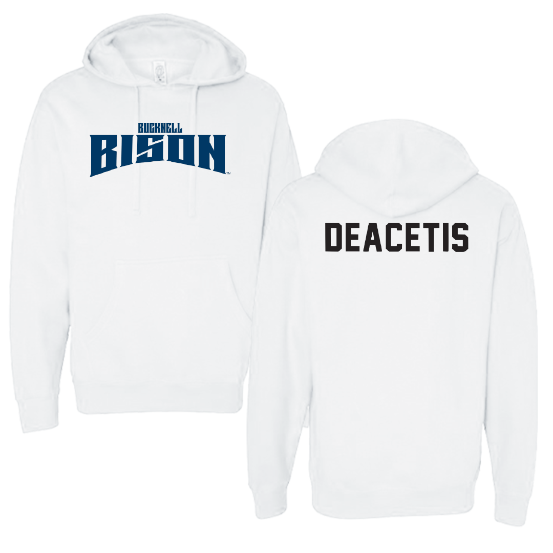 Bucknell University Wrestling White Classic Hoodie - Logan Deacetis