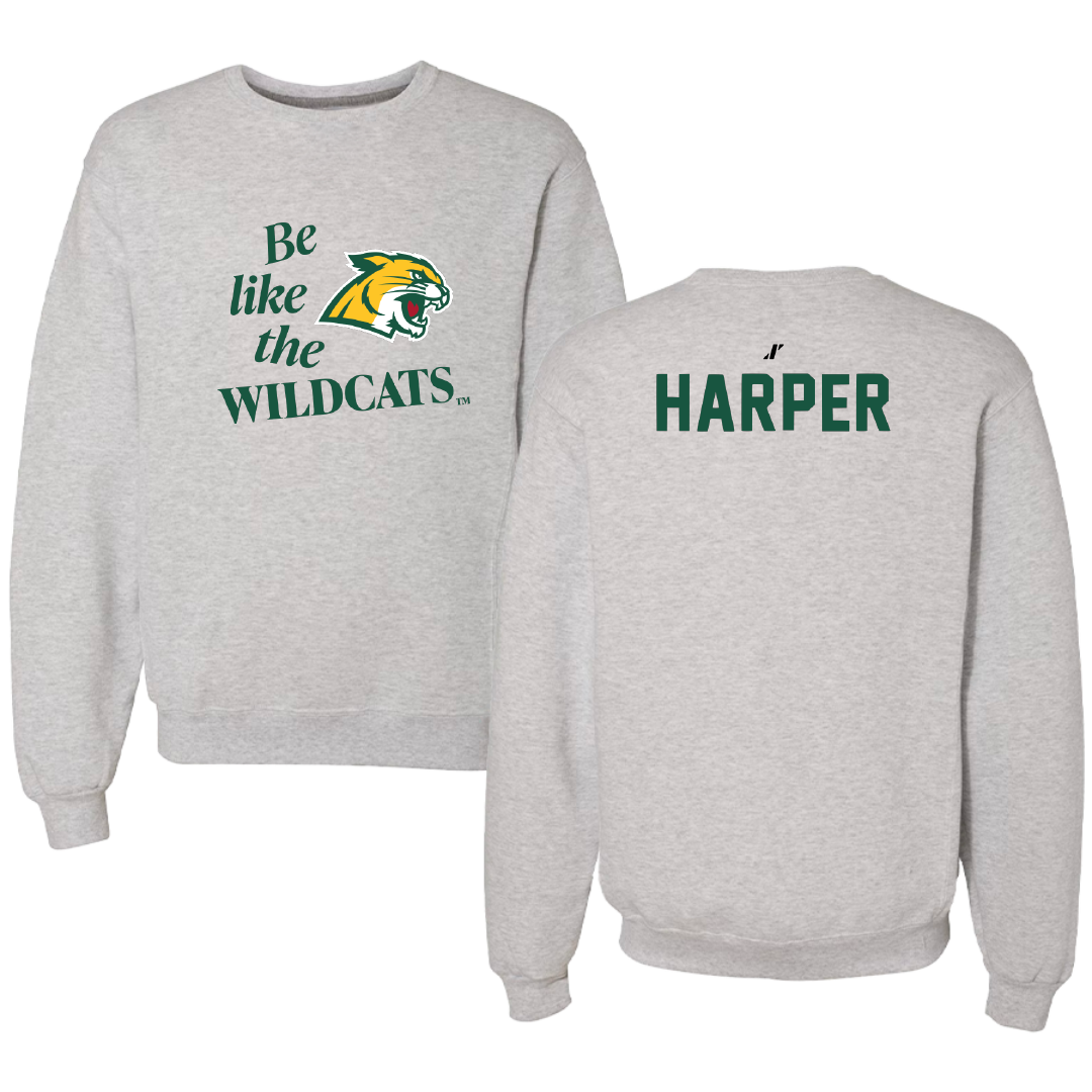 Northern Michigan University TF and XC Light Gray Be Like Us Crewneck - Beverly Harper