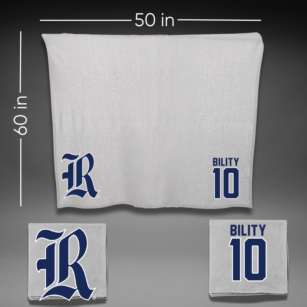 Rice University Football Gray Blanket - #10 Moh Bility