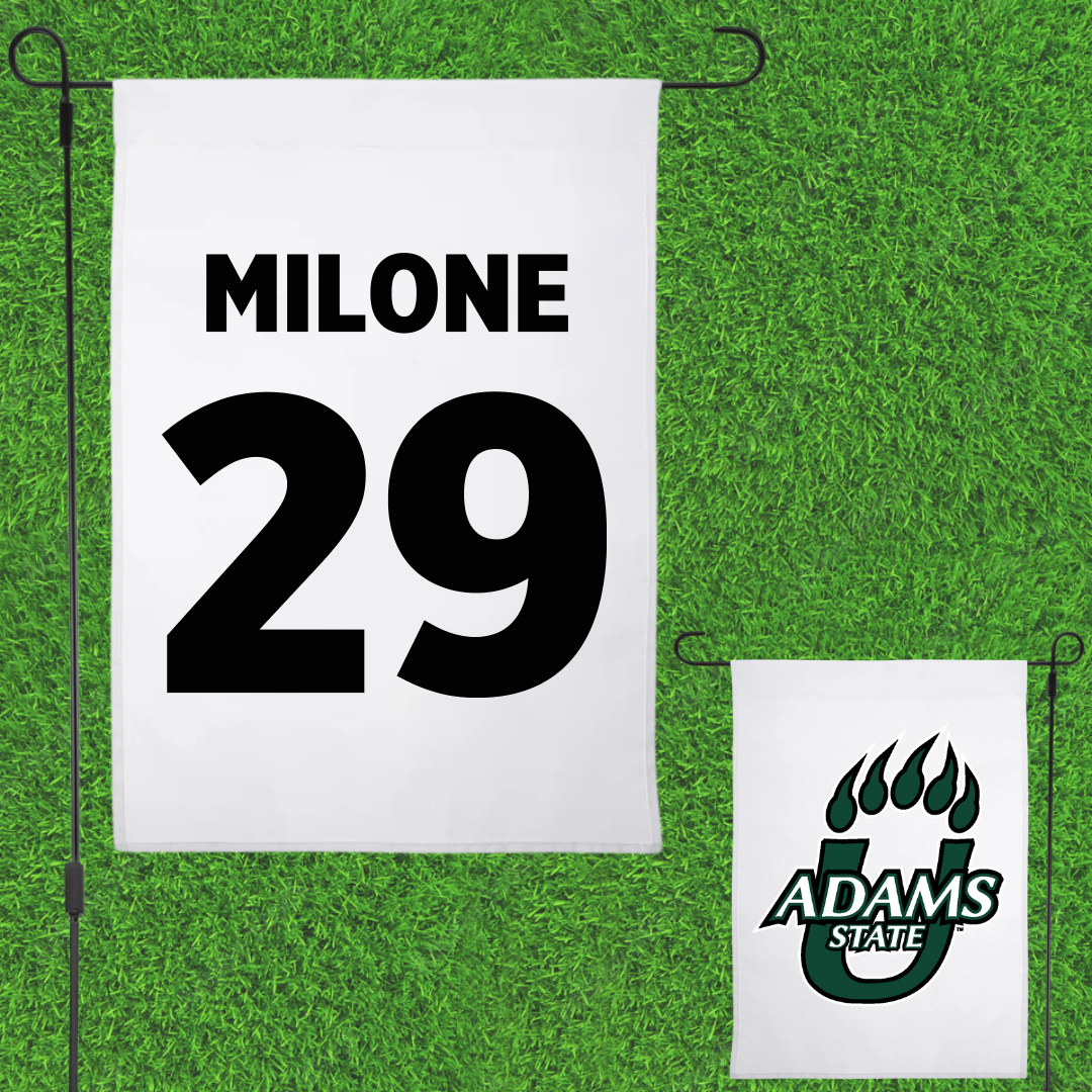 Adams State University Baseball White Garden Flag - #29 Alex Milone