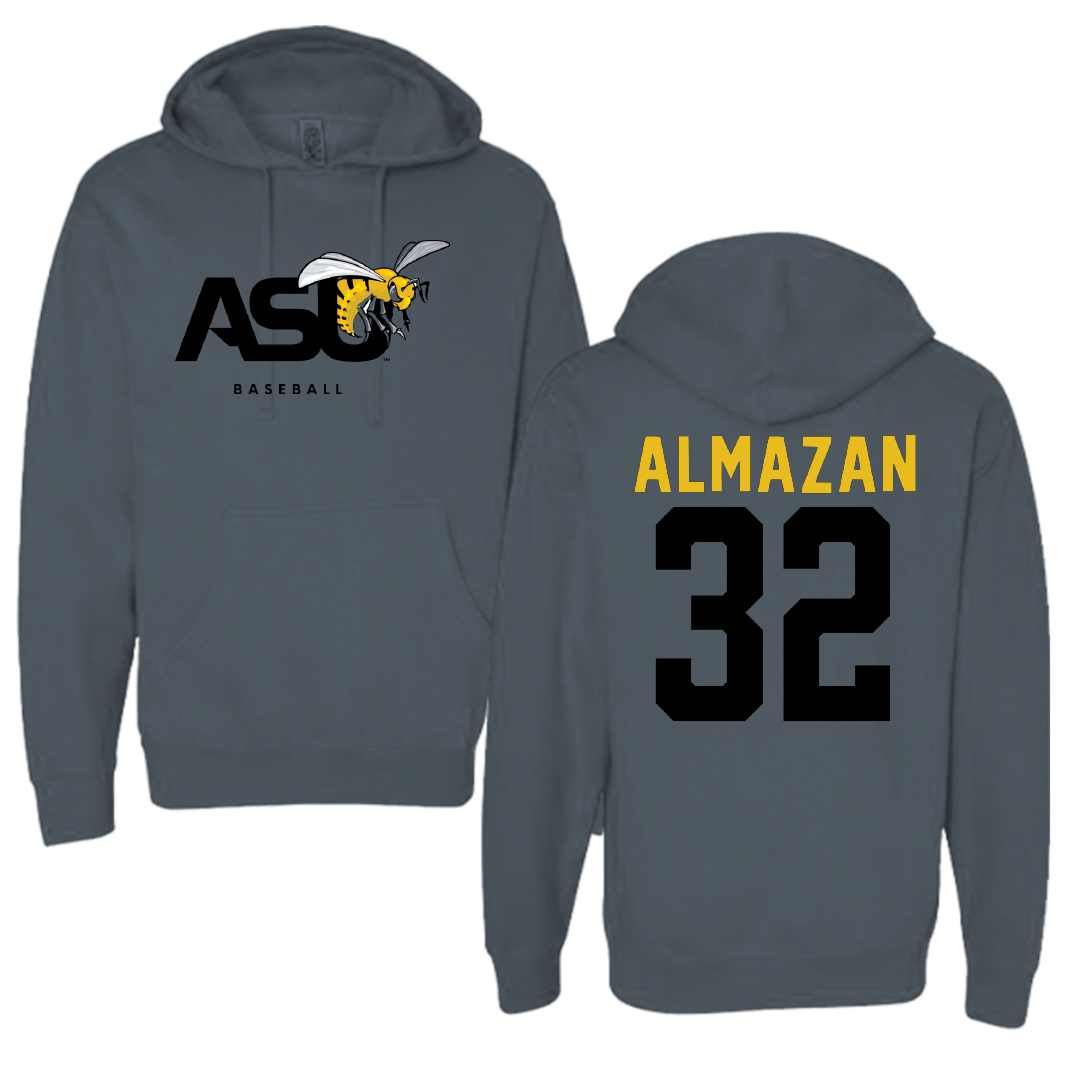 Alabama State University Baseball Dark Gray Hoodie - #32 Jose Almazan