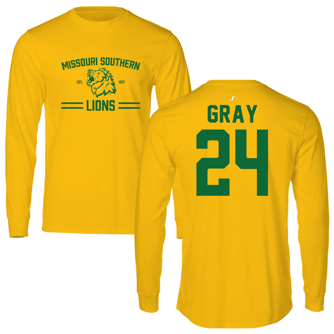 Missouri Southern State University Softball Gold General Long Sleeve - #24 Katie Gray