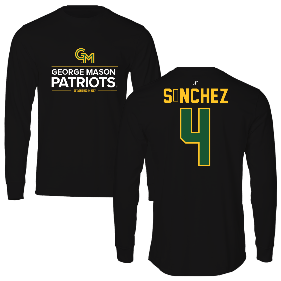 George Mason University Soccer Black General Long Sleeve - #4 Javi Sánchez