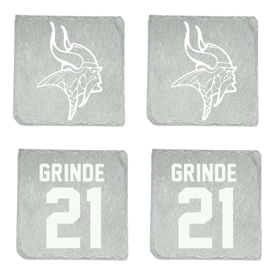 Valley City State University Basketball Stone Coaster (4 Pack)  - #21 Caden Grinde