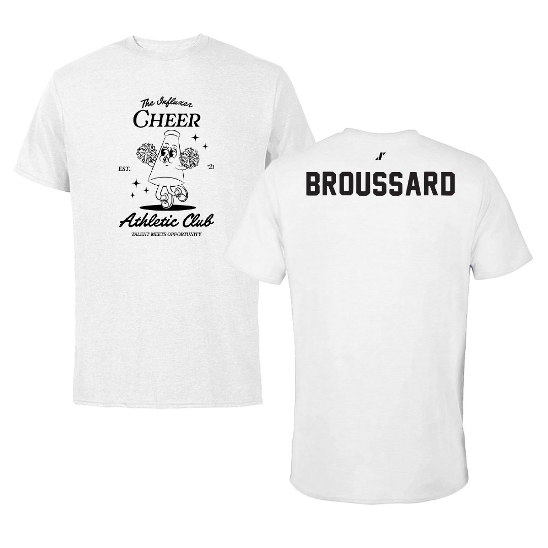 Cheer White Influxer Athletic Club Tee - Brilee Broussard