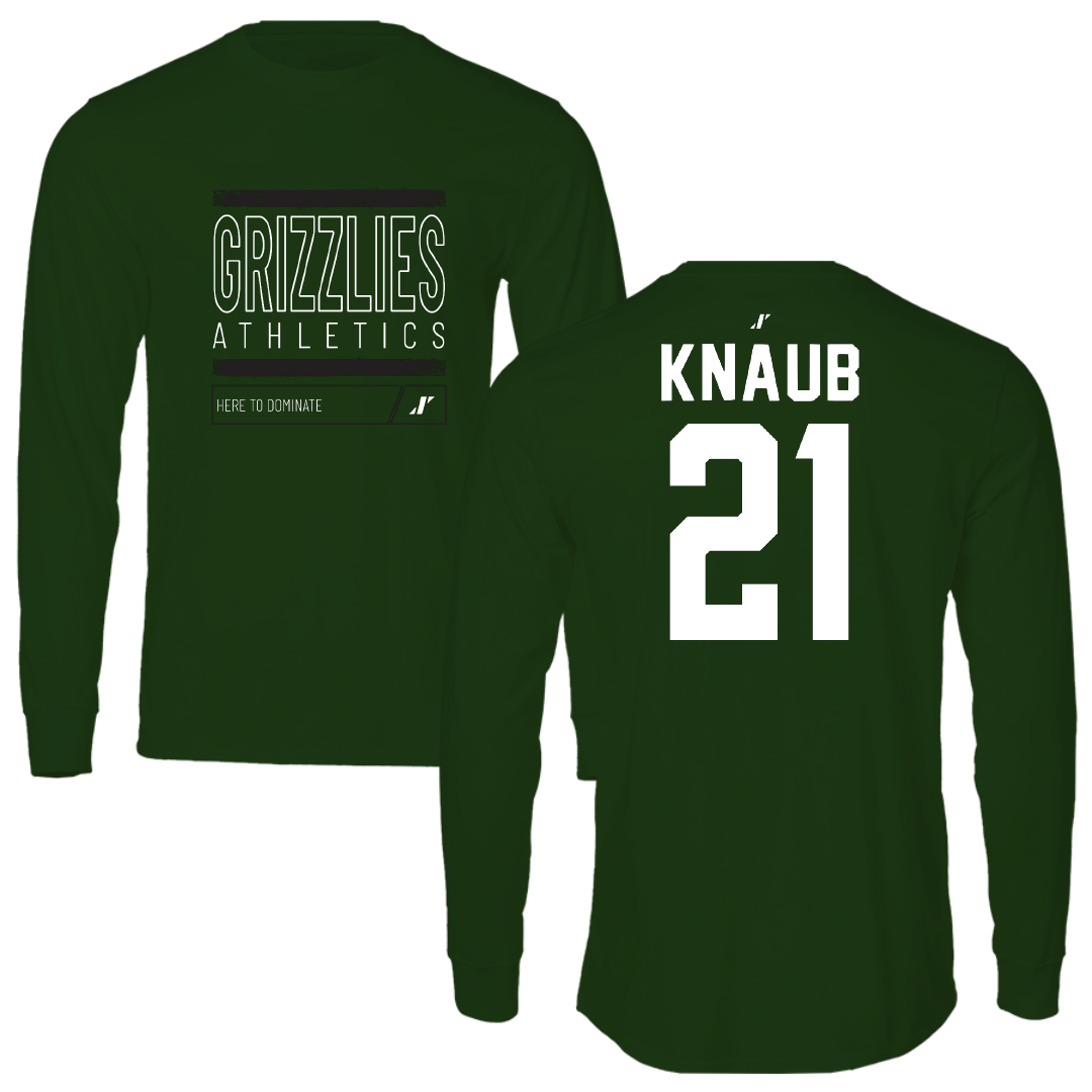 Adams State University Basketball Forest Green Dominate Long Sleeve - #21 Michael Knaub