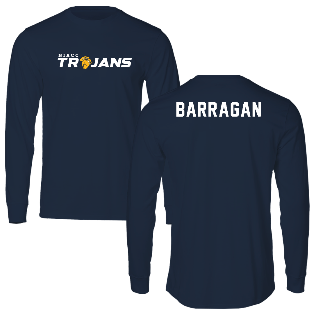 North Iowa Area Community College TF and XC Navy Performance Long Sleeve - Lamar Barragan