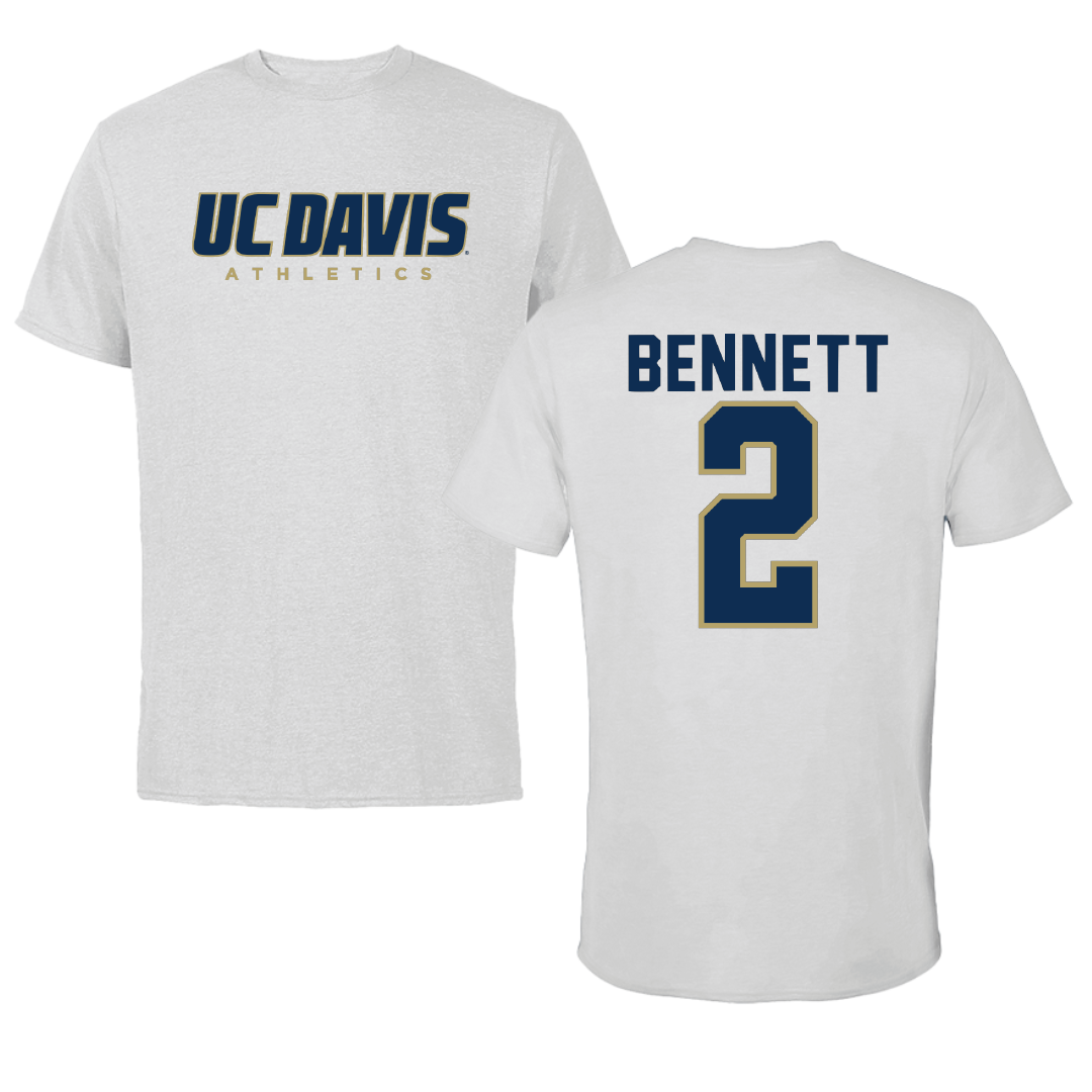 University of California-Davis Basketball Light Gray Performance Tee - #2 Ryann Bennett