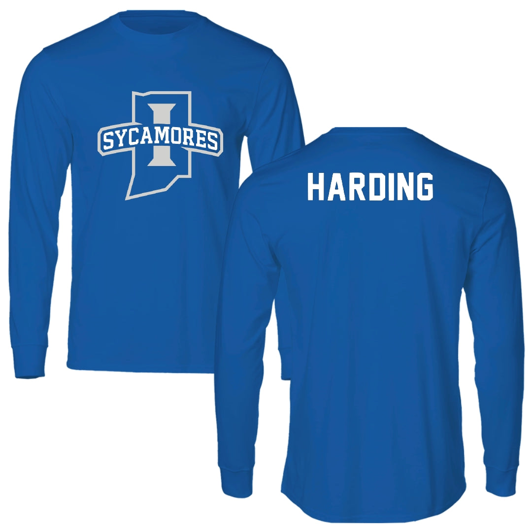 Indiana State University Basketball Blue Mascot Long Sleeve - Markus Harding