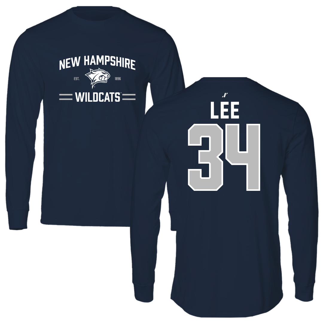 University of New Hampshire Ice Hockey Navy General Performance Long Sleeve - #34 Vera Lee