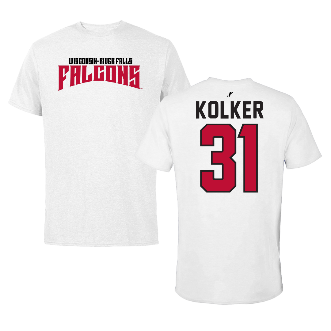 University of Wisconsin-River Falls Football White Classic Tee - #31 Jaden Kolker