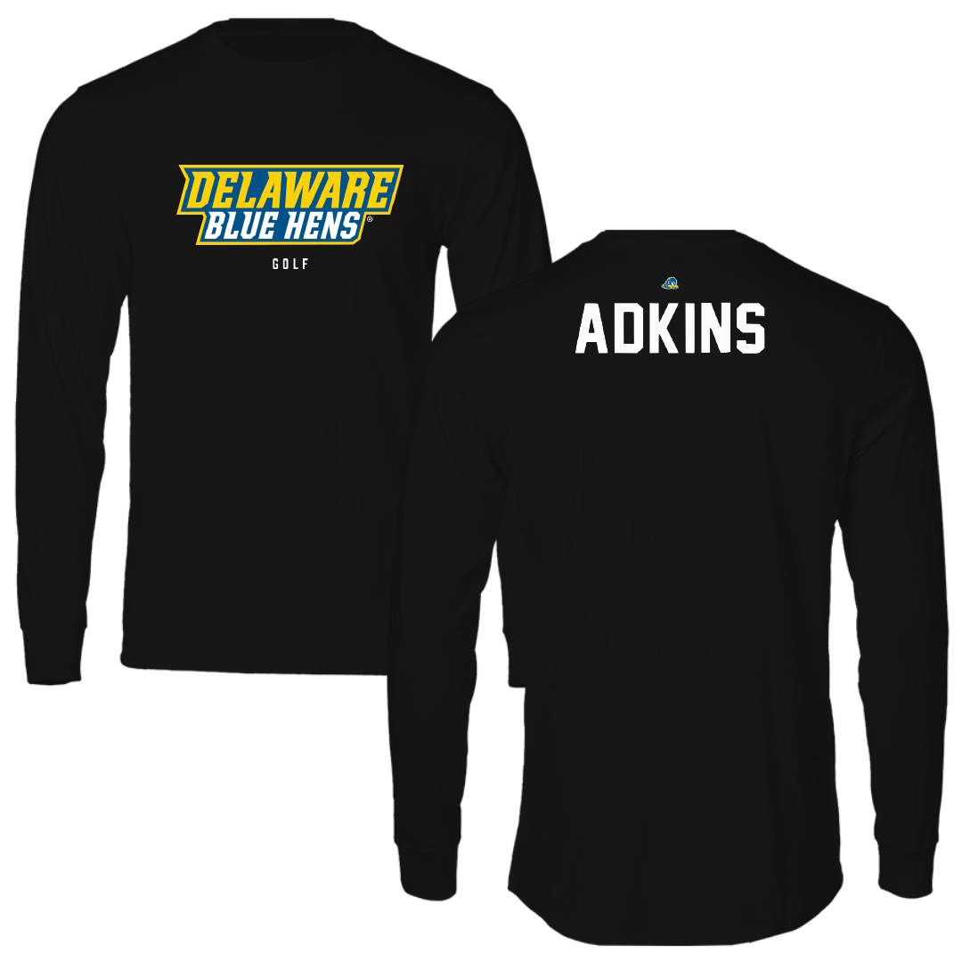 University of Delaware Golf Black Performance Long Sleeve - Daniel Adkins