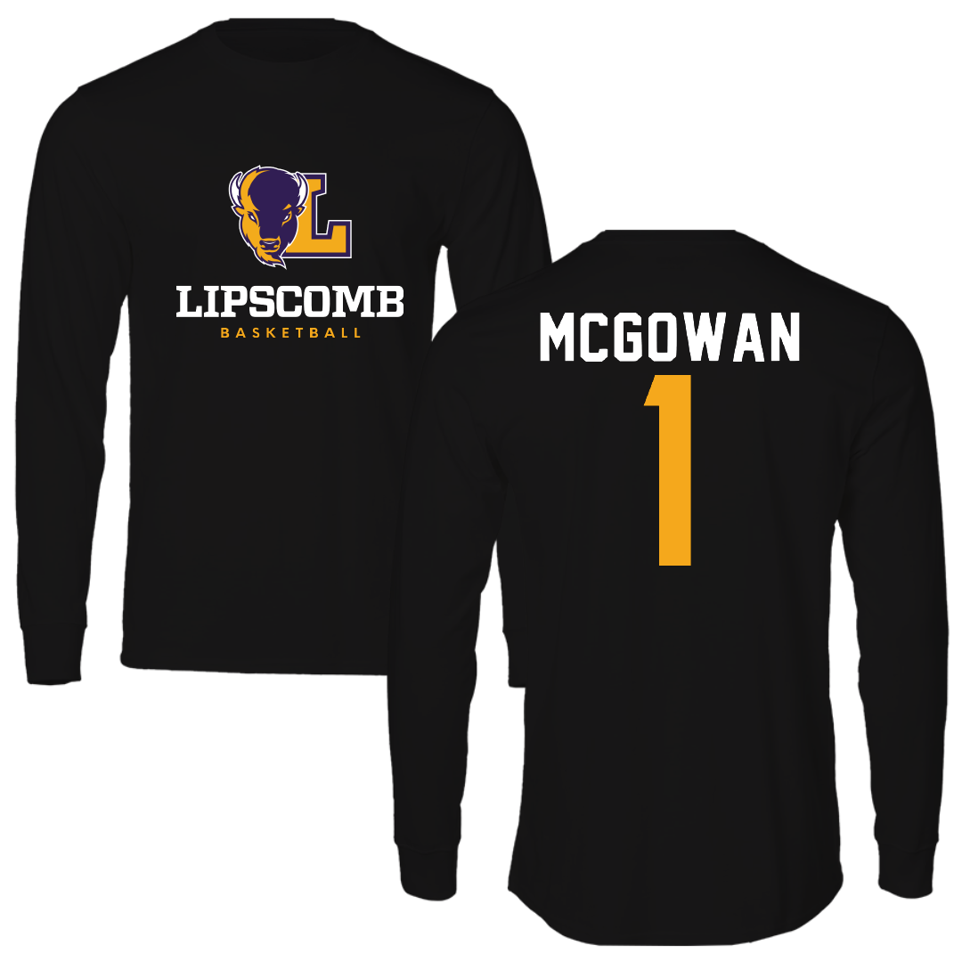 Lipscomb University Basketball Black Performance Long Sleeve - #1 Claira McGowan