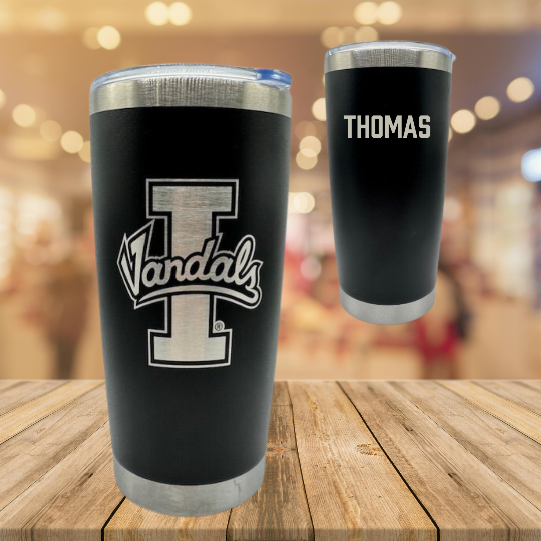 University of Idaho TF and XC Black Stainless Steel Tumbler - Reid Thomas