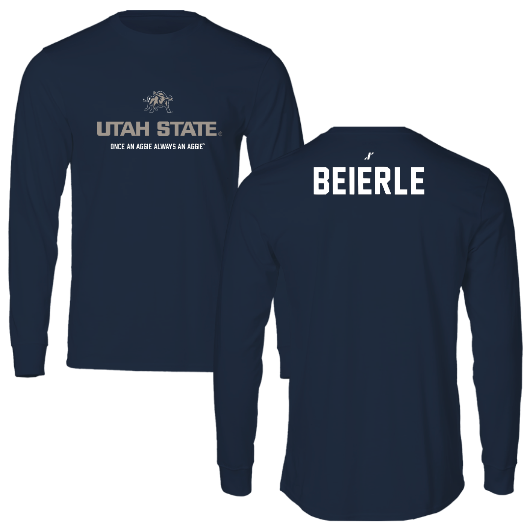 Utah State University TF and XC Navy General Performance Long Sleeve - Gavin Beierle