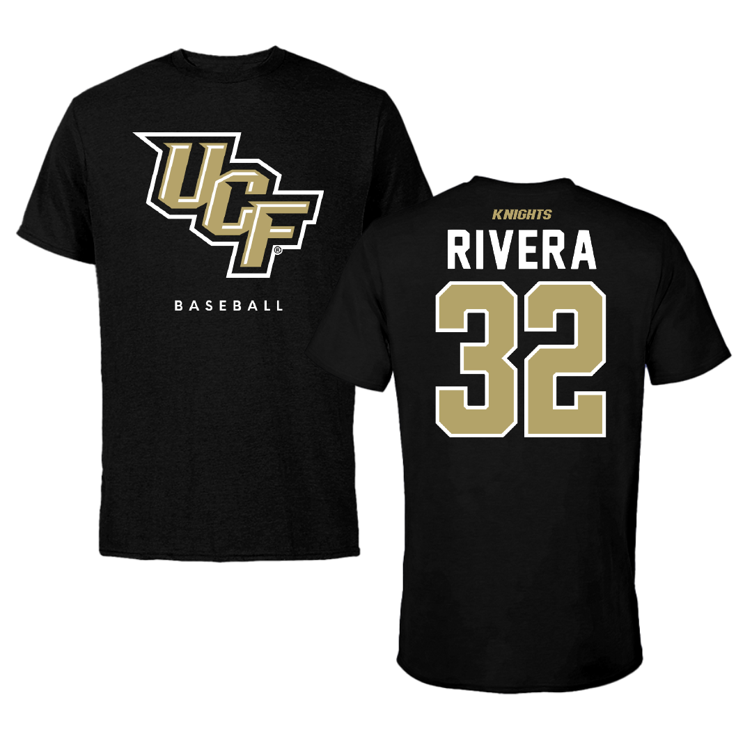 University of Central Florida Baseball Black Tee - #32 Aris Rivera