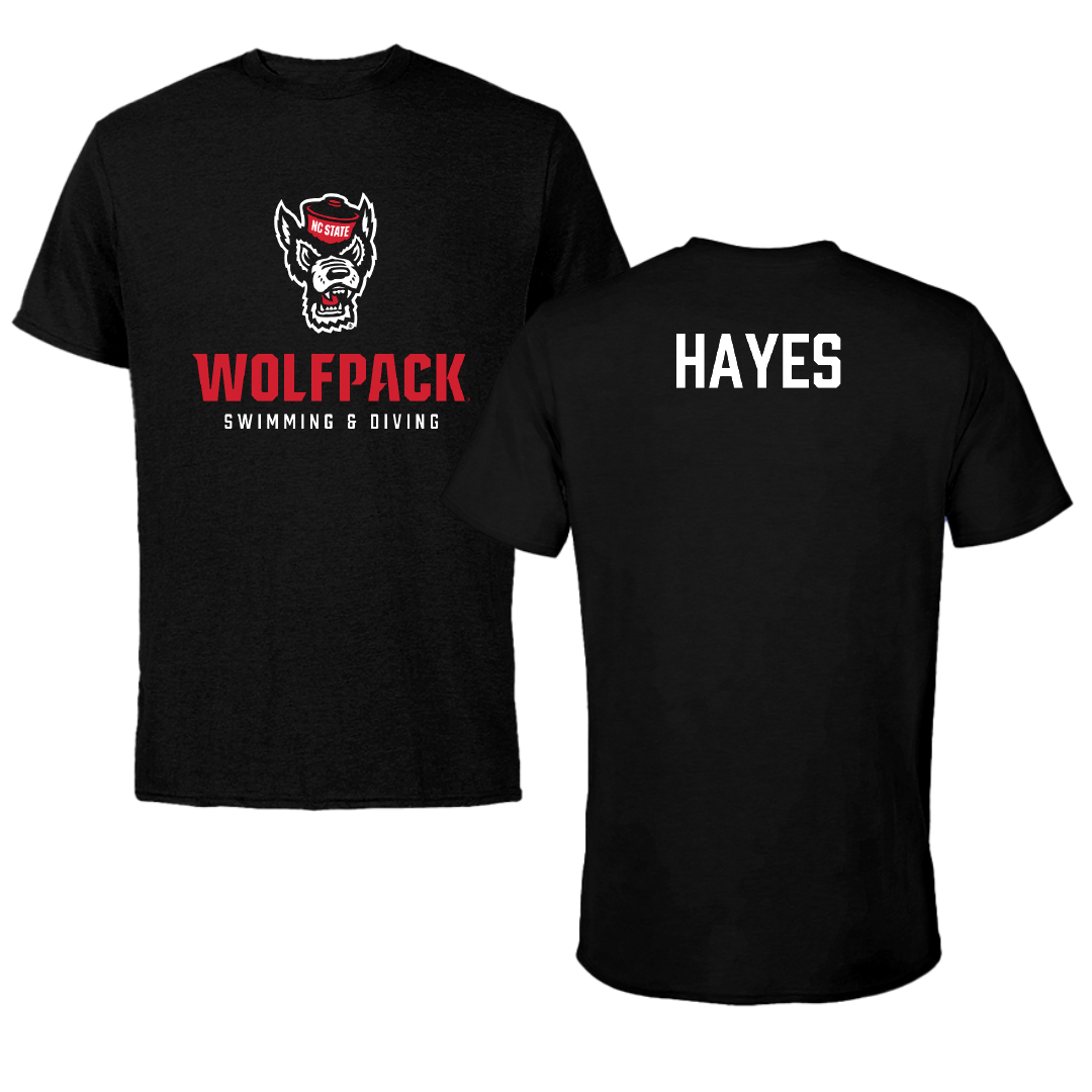 North Carolina State University Swimming & Diving Black Wolfpack Tee - Aiden Hayes