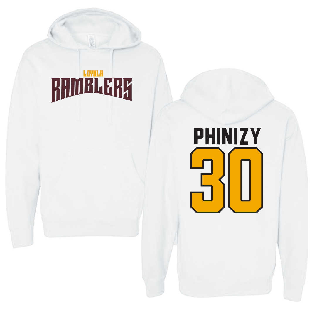 Loyola University-Chicago Volleyball White Classic Hoodie - #30 Liam Phinizy