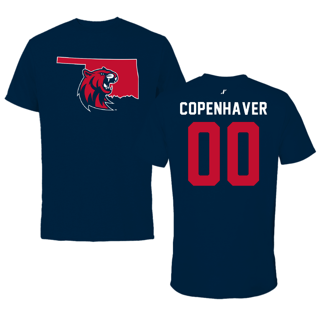 Rogers State University Soccer Navy State Performance Tee - #00 Casey Copenhaver