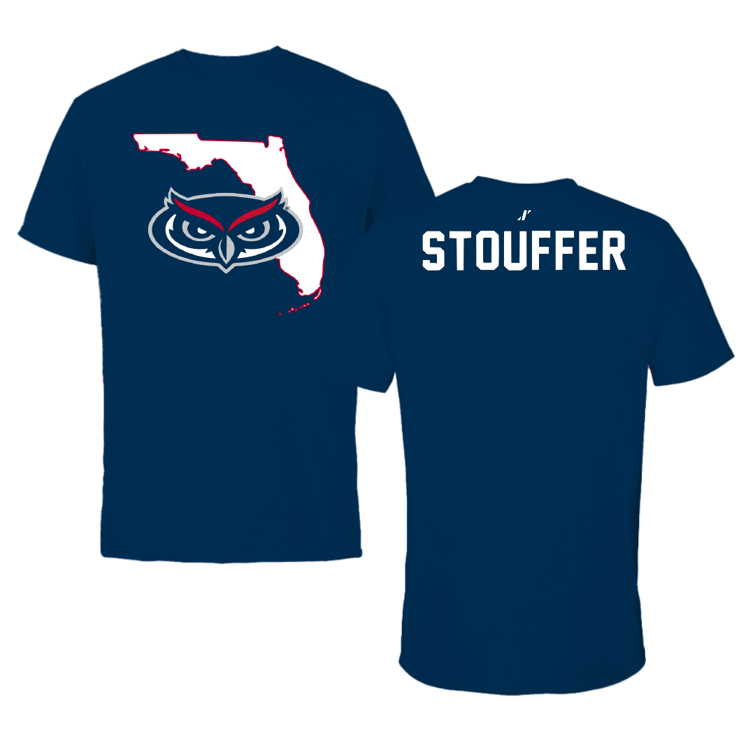 Florida Atlantic University Cheer Navy State Tee - Gianna Stouffer