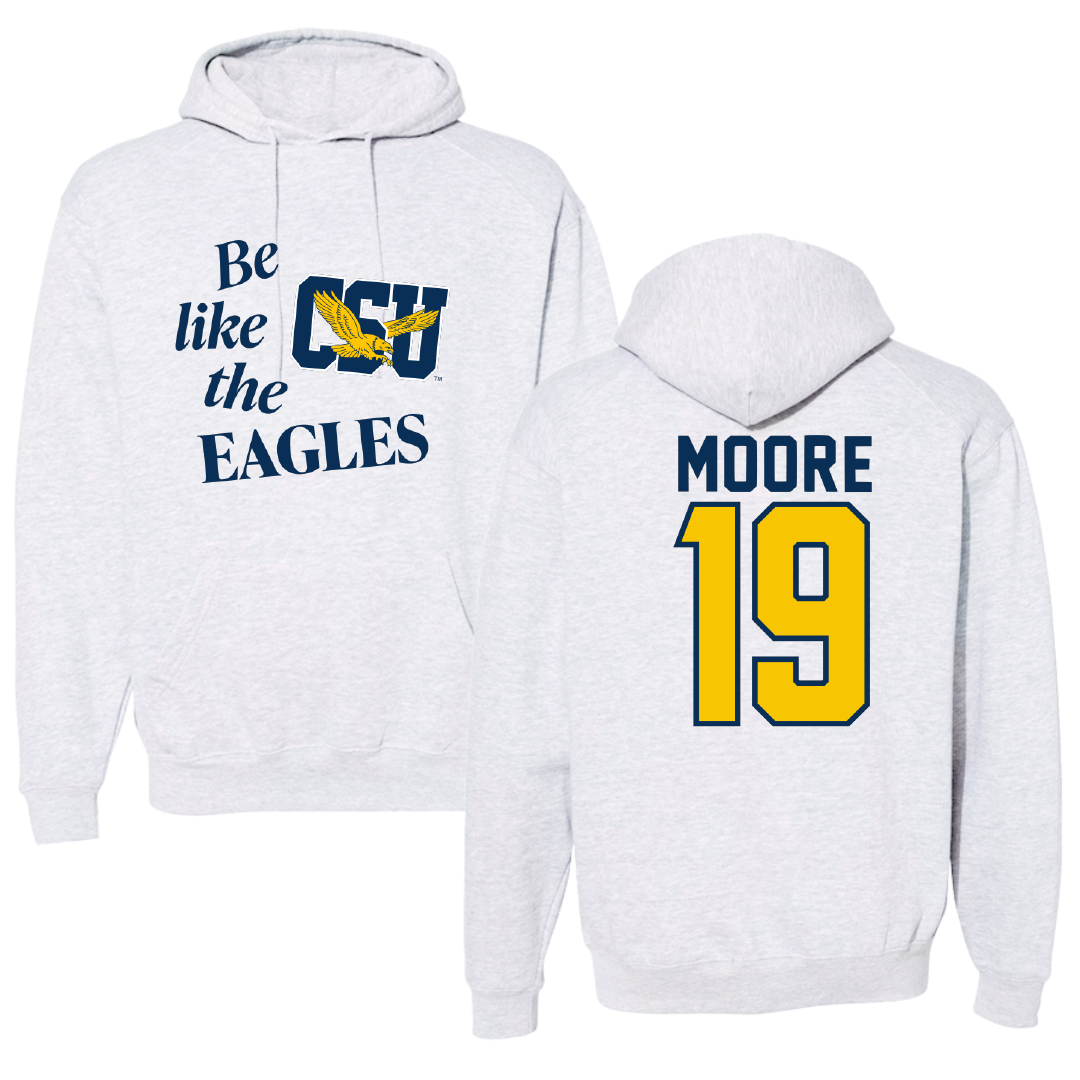 Coppin State University Baseball Light Gray Be Like Us Hoodie - #19 Daniel Moore