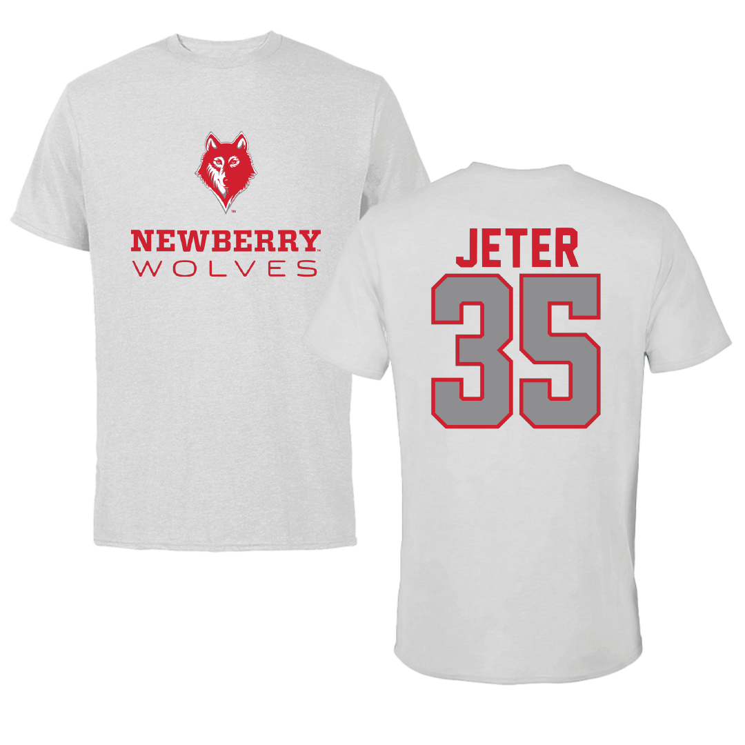 Newberry College Baseball Light Gray Tee - #35 Taylor Jeter
