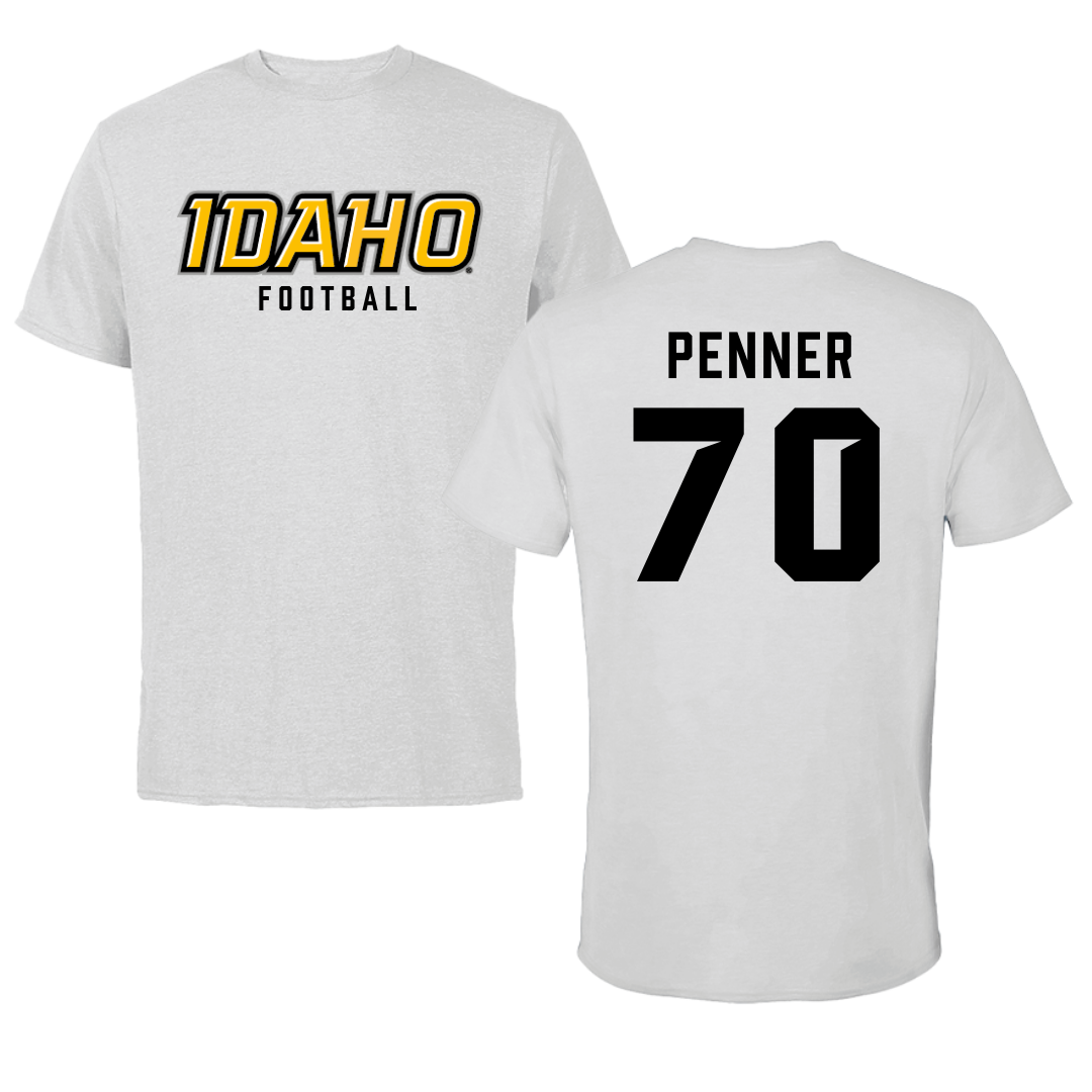 University of Idaho Football Gray Performance Tee - #70 Zach Penner