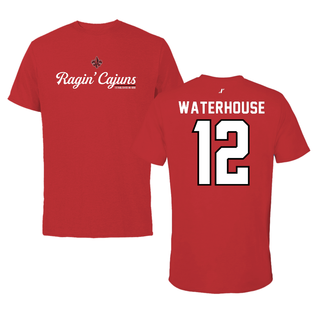University of Louisiana at Lafayette Soccer Red General Performance Tee - #12 Hailly Waterhouse