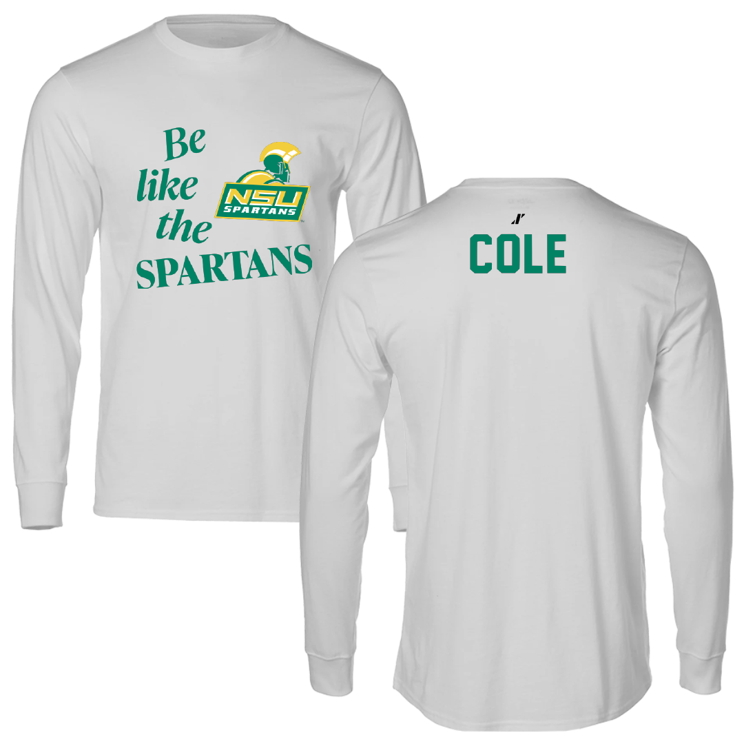 Norfolk State University TF and XC Light Gray Be Like Us Performance Long Sleeve - Kai Cole