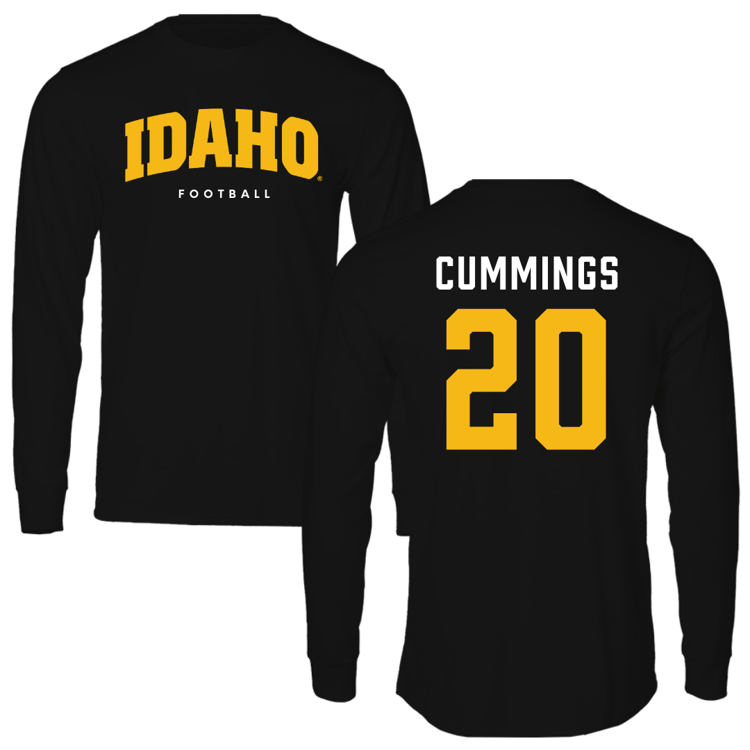 University of Idaho Football Black Performance Long Sleeve - #20 Elisha Cummings