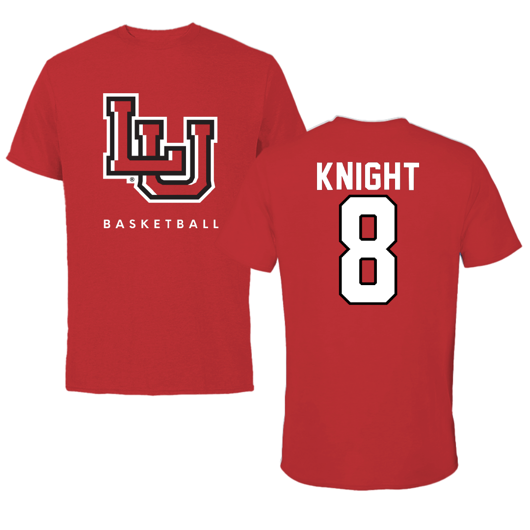 Lamar University Basketball Red Performance Tee - #8 Brian Knight