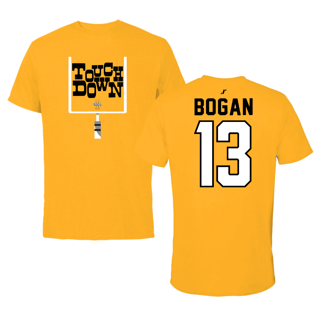 University of Idaho Football Gold Touchdown Performance Tee - #13 Chance Bogan
