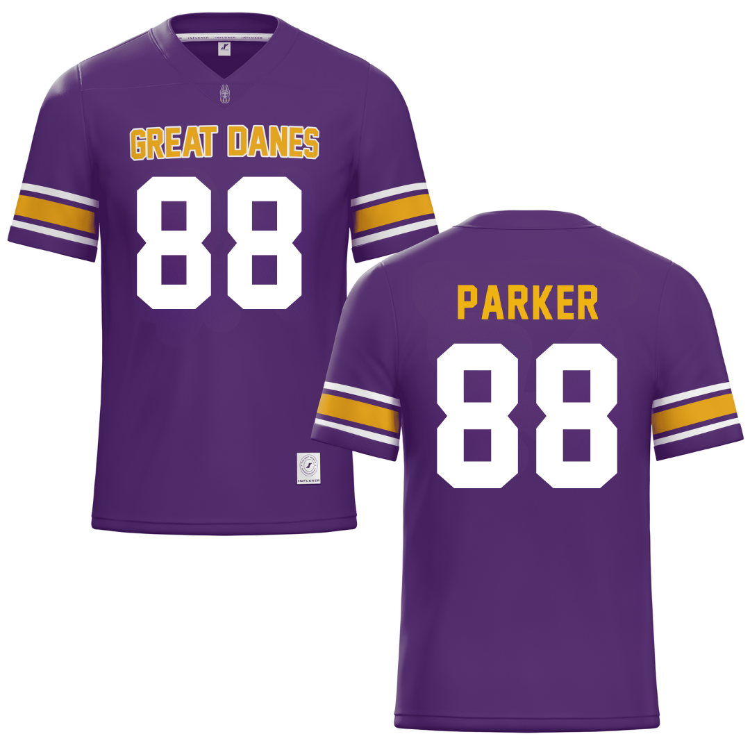 University at Albany Purple Football Jersey - #88 Chad Parker