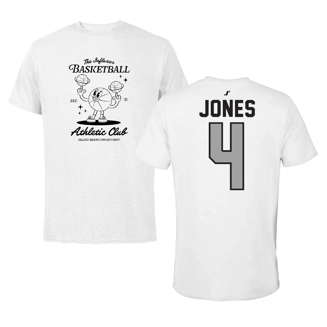 Basketball White Influxer Athletic Club Tee - #4 Darion Jones