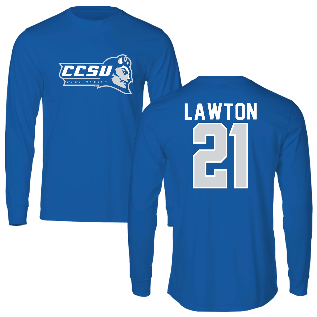 Central Connecticut State University Softball Blue Devils Performance Long Sleeve - #21 Grace Lawton