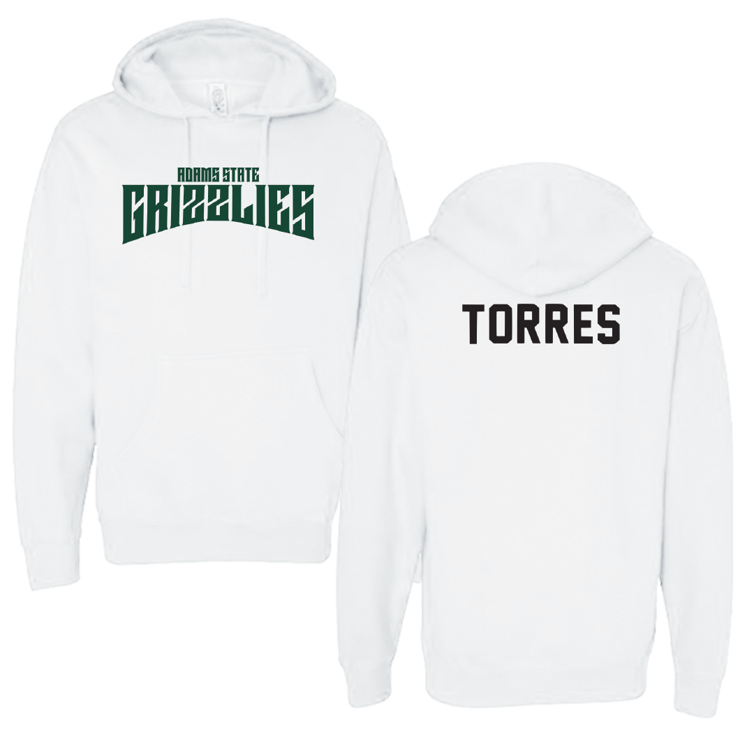 Adams State University Wrestling White Classic Hoodie - Noah Torres