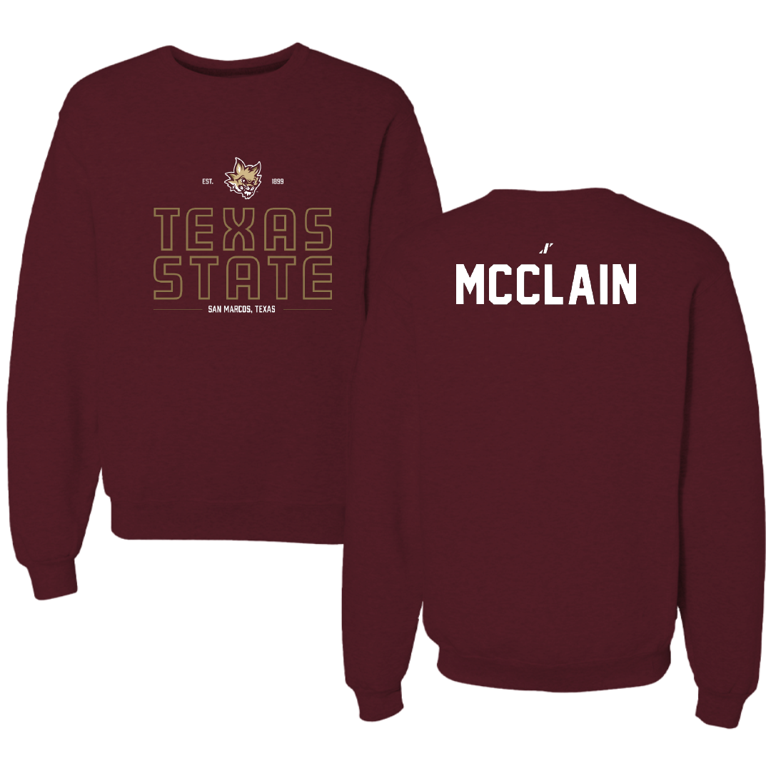 Texas State University Cheer Maroon General Crewneck - Addison McClain