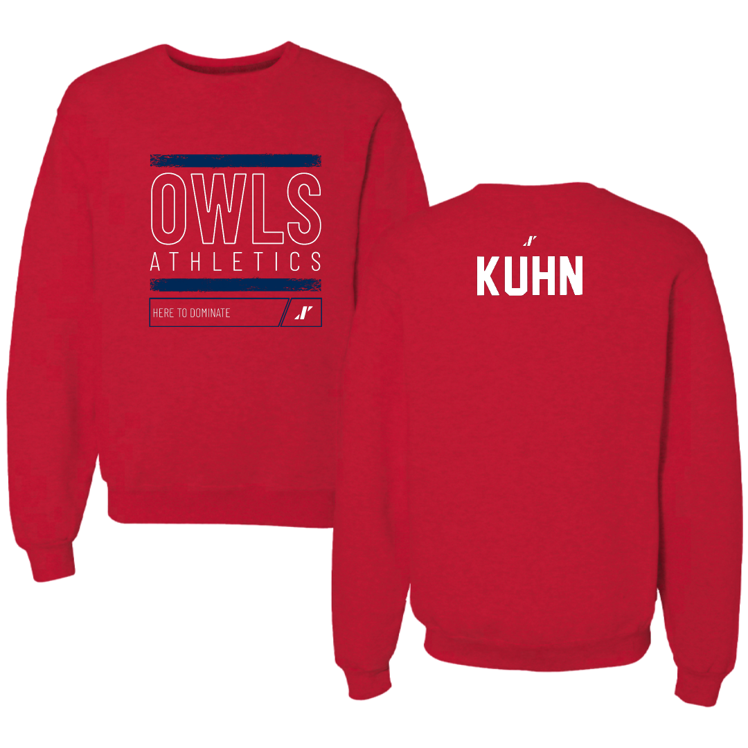 Florida Atlantic University TF and XC Red Dominate Crewneck - Laura Kuhn